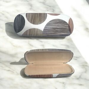Stylish Brown and Gray Eyeglass Case